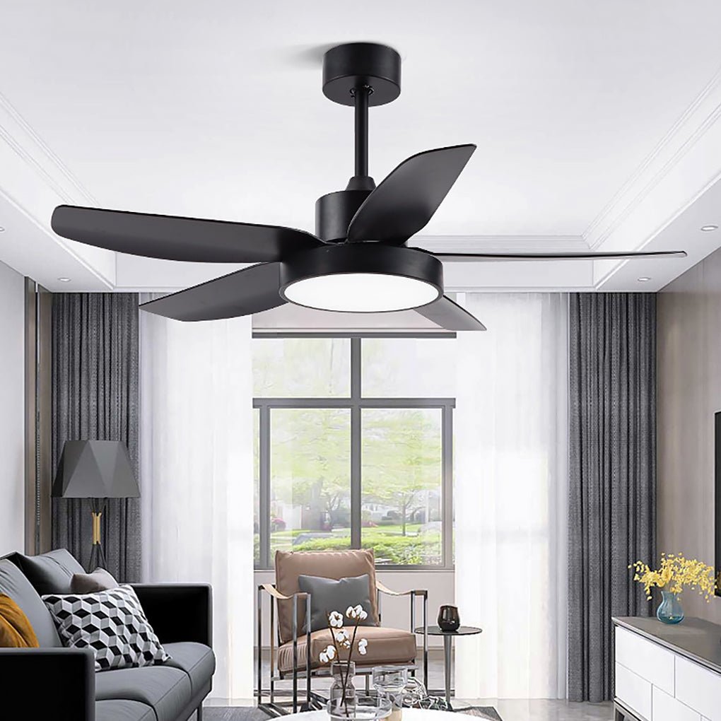 46-Inch Modern LED Ceiling Fan with Remote & Reversible Blades