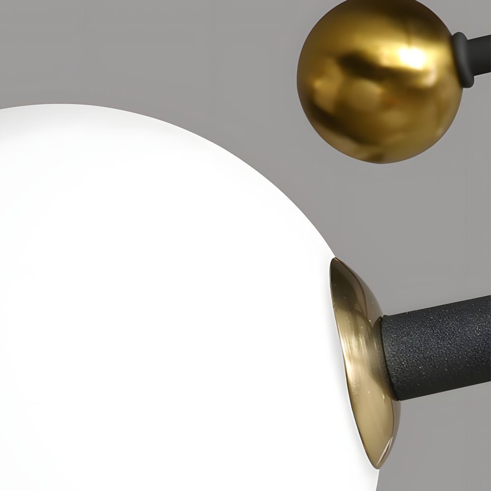 Modern Sputnik Semi-Flush Mount Light with Frosted Glass Globes