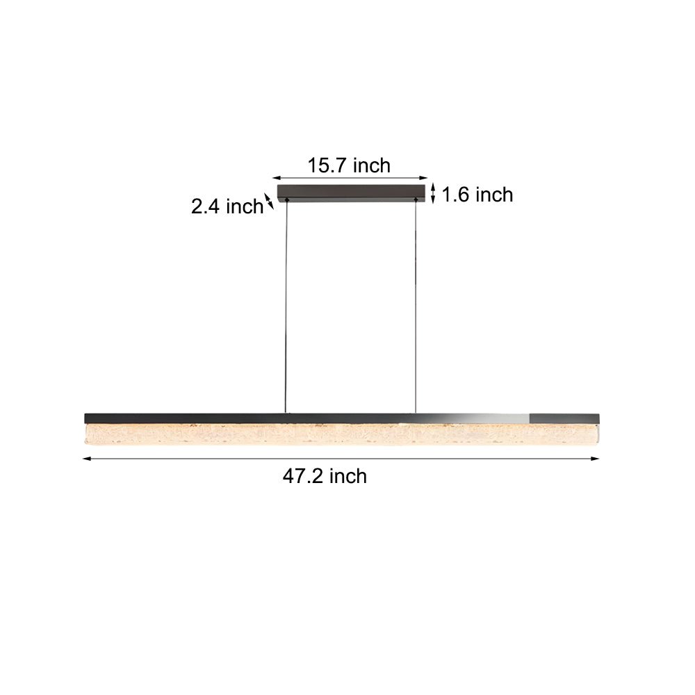 47" Linear LED Pendant Light with Resin Shade - Dimmable