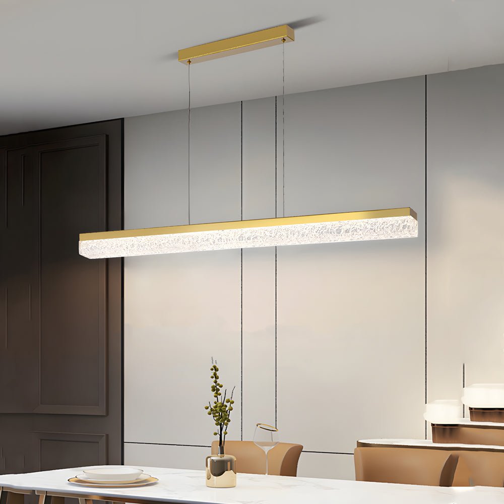 47" Linear LED Pendant Light with Resin Shade - Dimmable