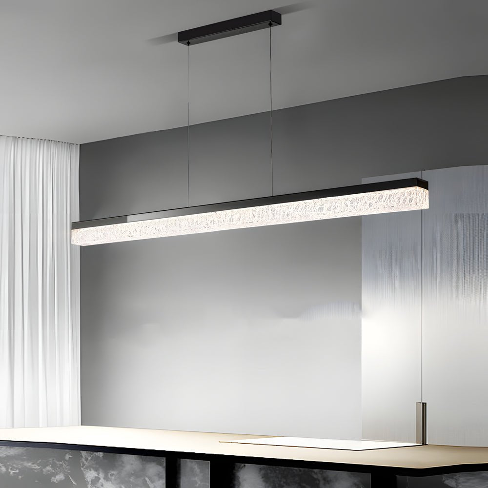 47" Linear LED Pendant Light with Resin Shade - Dimmable