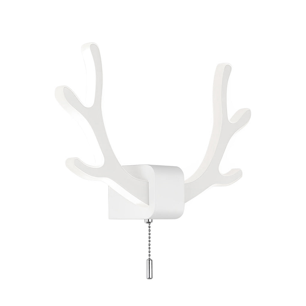 Modern Antler Iron LED Wall Sconce with Pull Switch