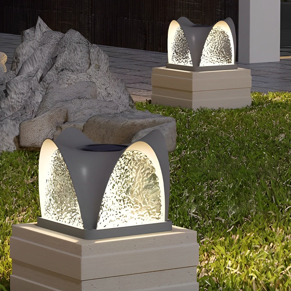 Modern Solar Post Cap Light - IP65 Waterproof Outdoor LED
