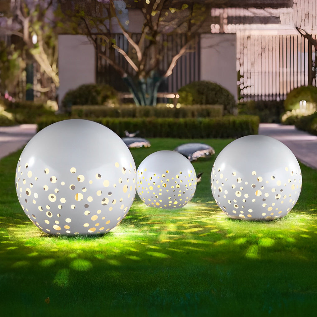 Modern White Steel Outdoor Post Light - IP65 Waterproof Lawn Lantern