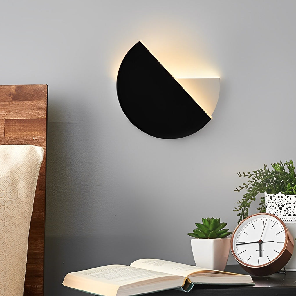 Rotatable LED Wall Sconce Modern Black Minimalist Adjustable Lighting
