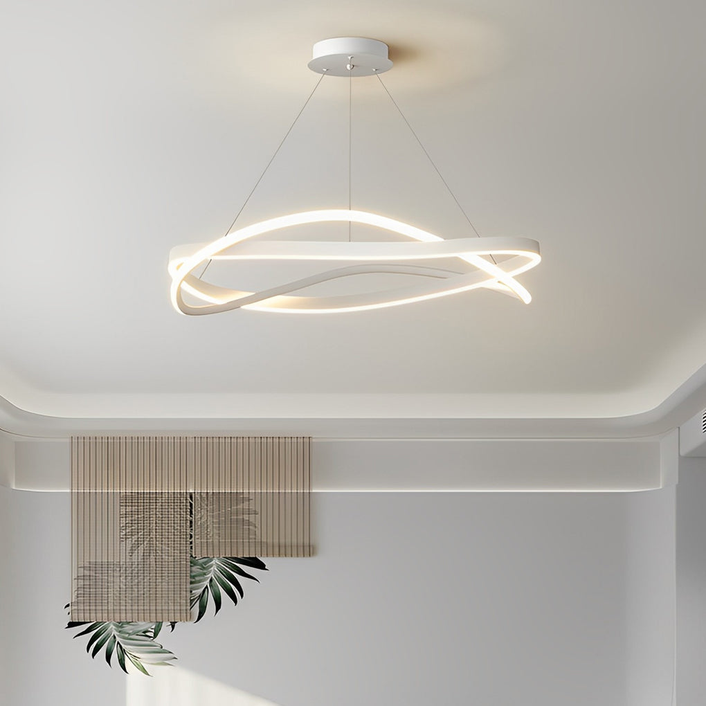 Wave Ring Chandelier Modern Dimmable LED Pendant Light