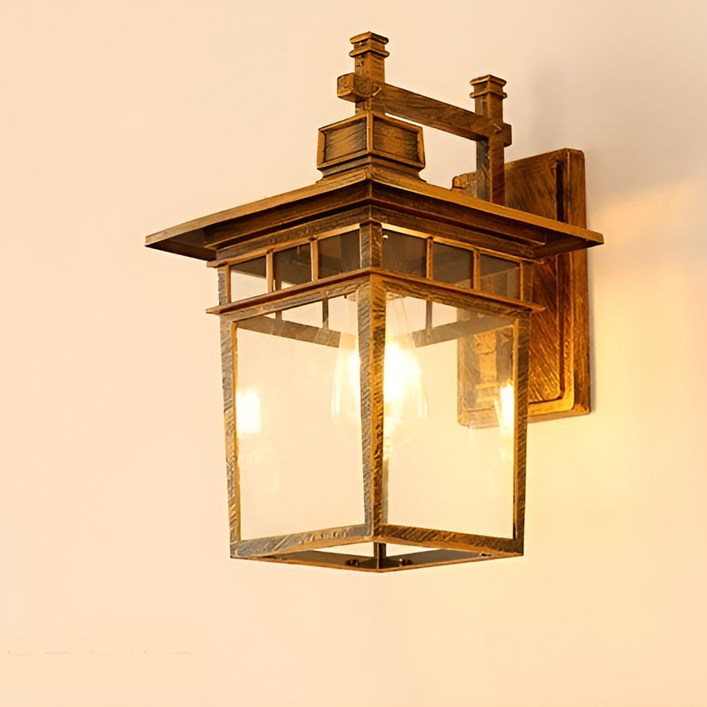 Industrial Glass Outdoor Wall Sconce Waterproof LED Lamp