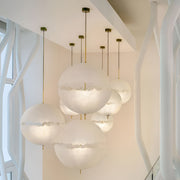 Moon Shaped Modern Nordic Pendant Light – Resin & Iron