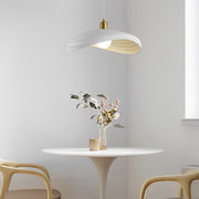 Wabi-Sabi Resin Pendant Light with Plated Hardware