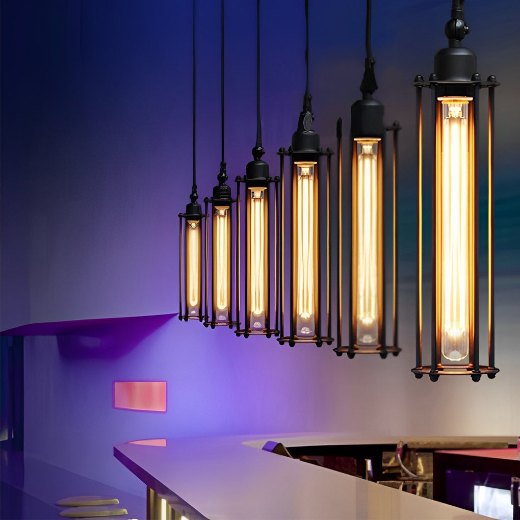 Industrial Black Metal LED Pendant Light | Modern Minimalist Design