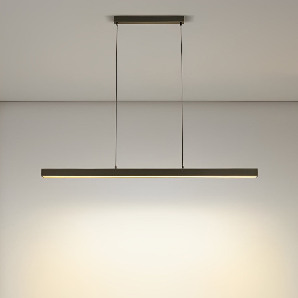 30" Rectangular Black Pendant Light with LED Aluminum PMMA Shade
