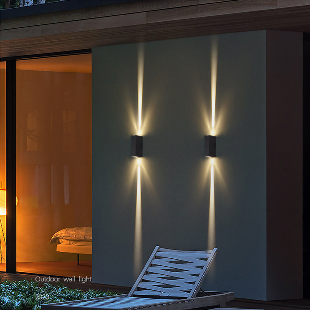 Industrial Waterproof Up Down Wall Light - Aluminum Outdoor Sconce