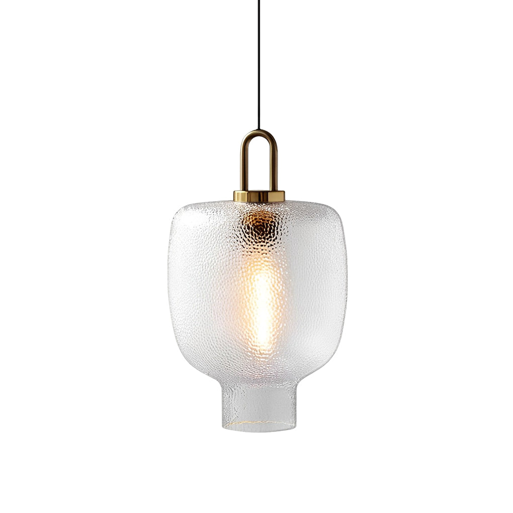 Glass Jar Modern Pendant Light with Copper Finish