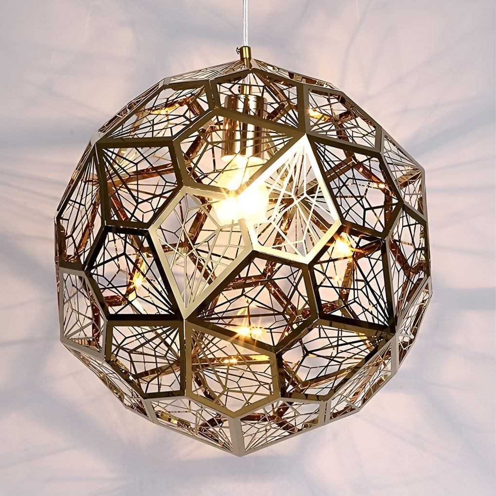 Geometric Spherical Stainless Steel Pendant Light - Modern Chandelier