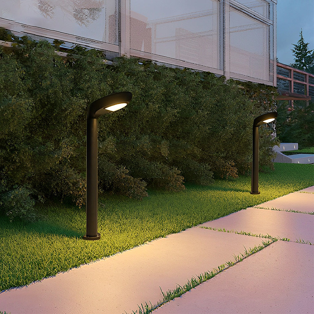 Solar Powered Aluminum Garden Lawn Light Modern Outdoor Path Lamp