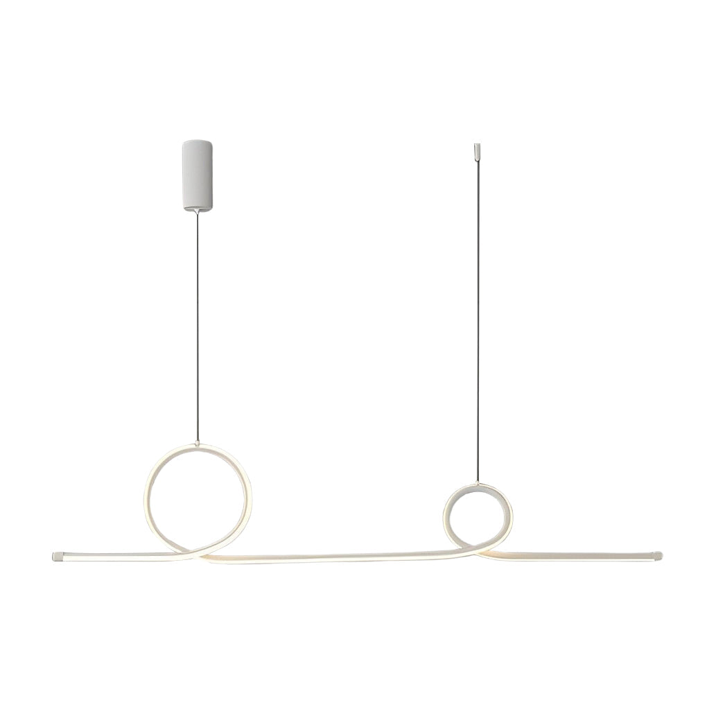 Modern Wave LED Pendant Light Dimmable Aluminum Dining Chandelier