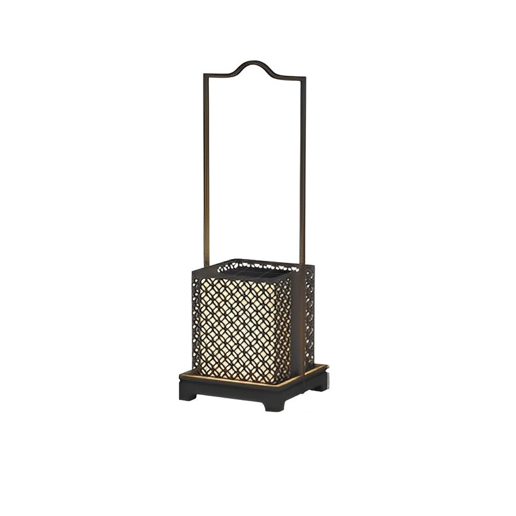 Modern Black LED Outdoor Solar Lawn Lamp with Waterproof Design