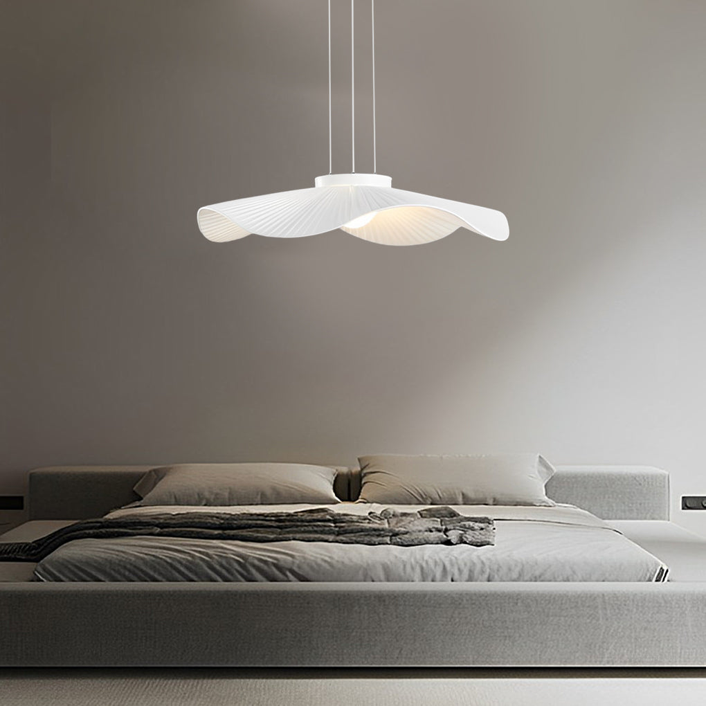 Pleated Fabric Flower Ceiling Light with Three-Step Dimming