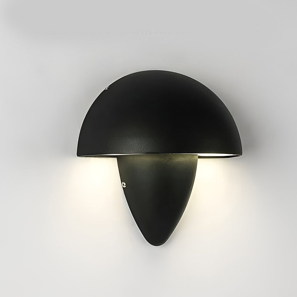 Mushroom Modern Outdoor Wall Light | Waterproof Aluminum LED Sconce