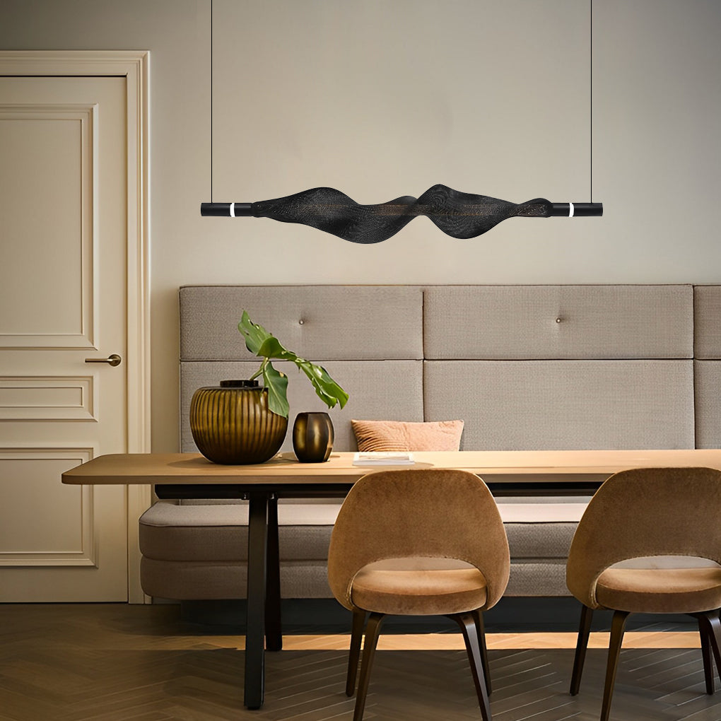 Modern Linear LED Pendant Light - Aluminum & Acrylic Chandelier