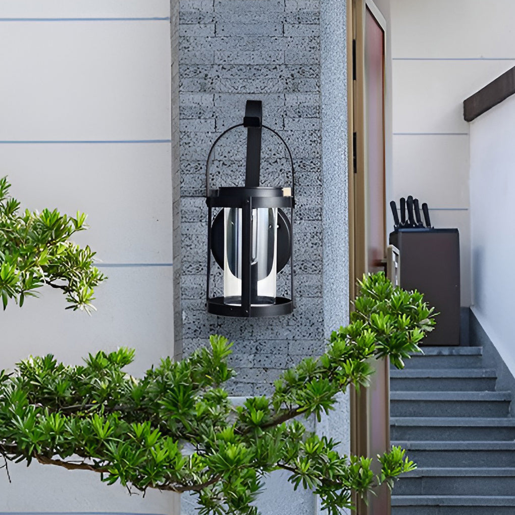 Solar LED Lantern Wall Sconce - Waterproof Outdoor Lighting
