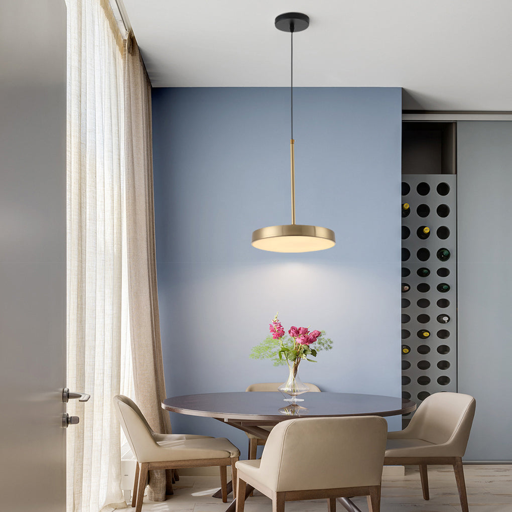 Ultra-Thin Round LED Pendant Light Modern Minimalist Iron Acrylic