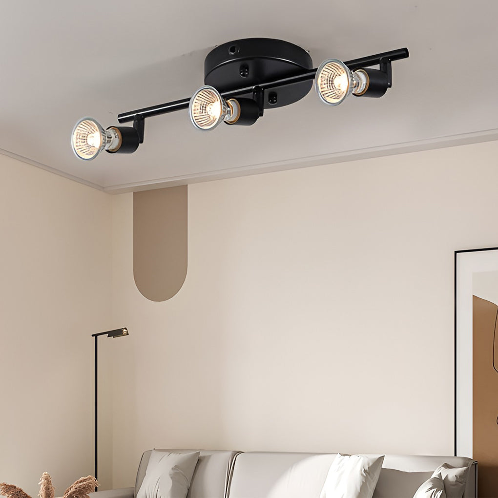 Adjustable Iron Directional Ceiling Light - Black Nordic Flush Mount
