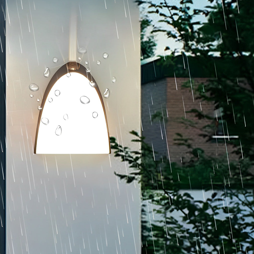 Modern Black Aluminum Outdoor Wall Sconce with LED Light