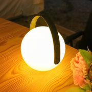 Portable RGB Sphere Table Lamp with Touch Dimmer and USB Charging