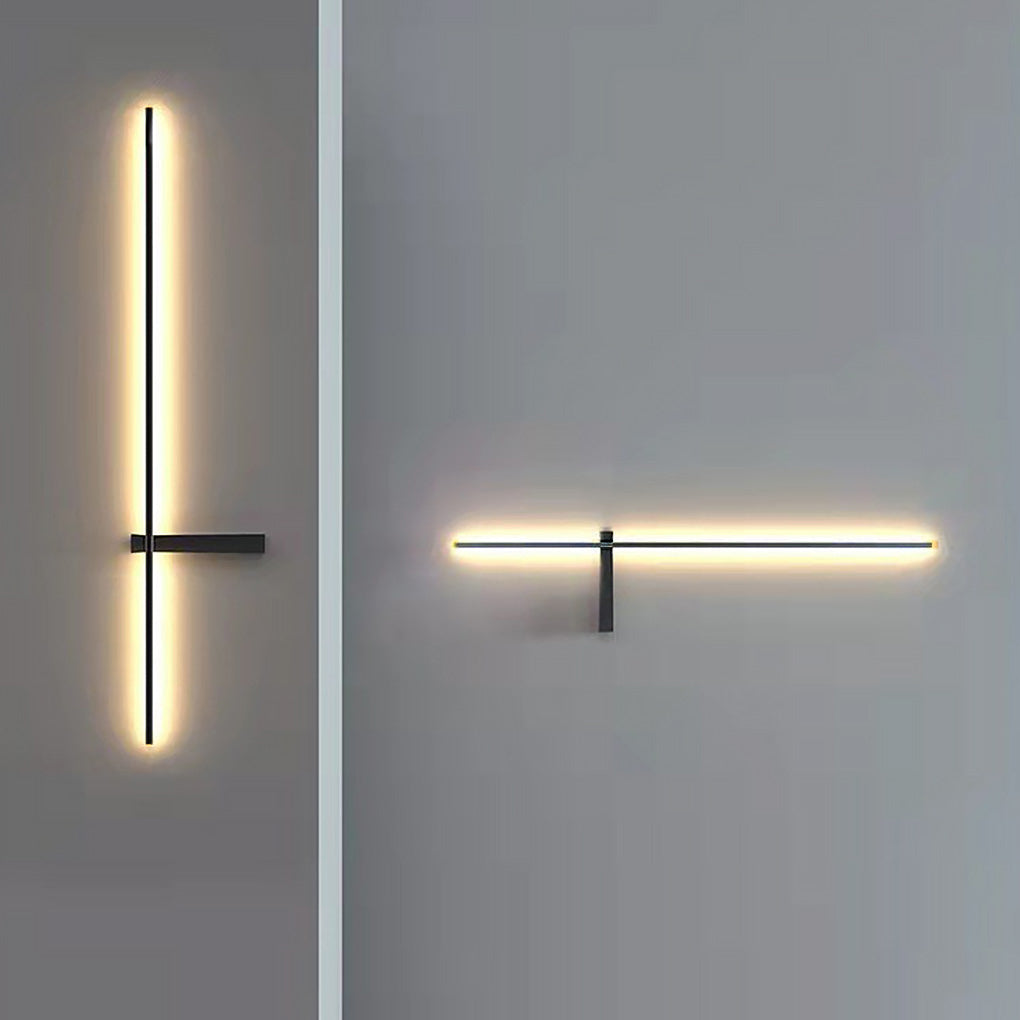 Modern Black Aluminum LED Outdoor Wall Light with Interlaced Design