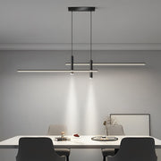 Modern Linear LED Chandelier with Dimming Control