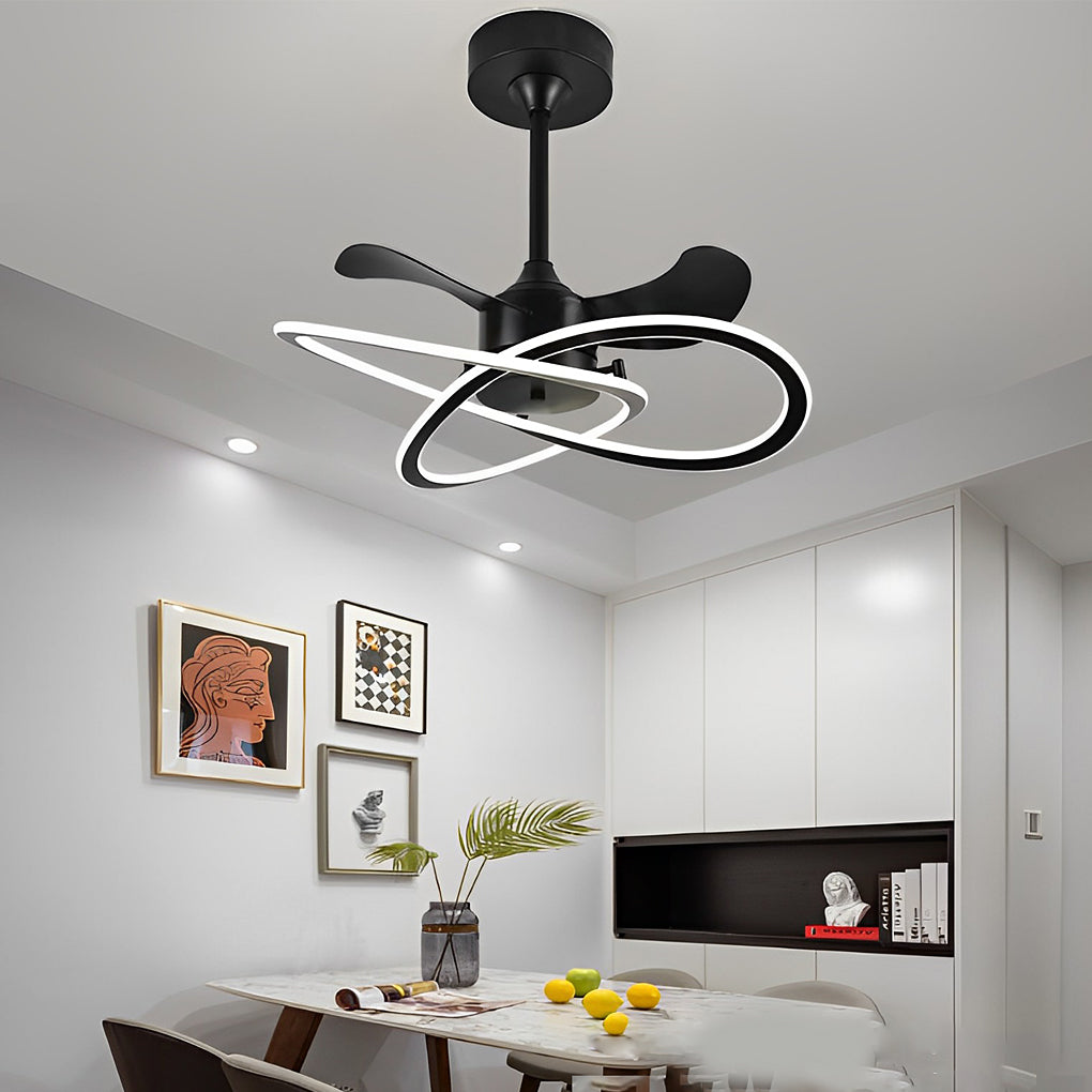 Modern Bladeless Ceiling Fan with LED Light & Remote Control