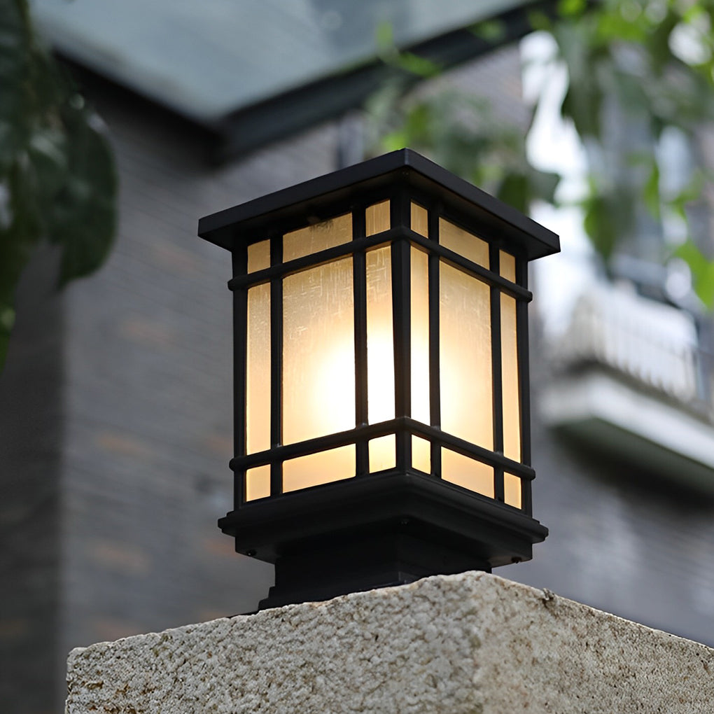 Modern Solar Fence Post Light - 3-Step Dimming - Die-Cast Aluminum