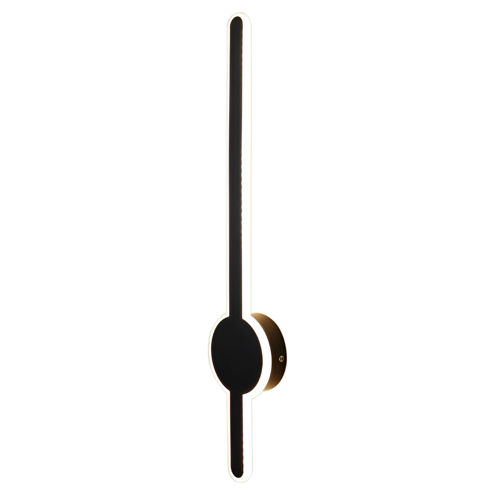 Modern LED Bar Wall Sconce - Black White Gold Hardware Finish