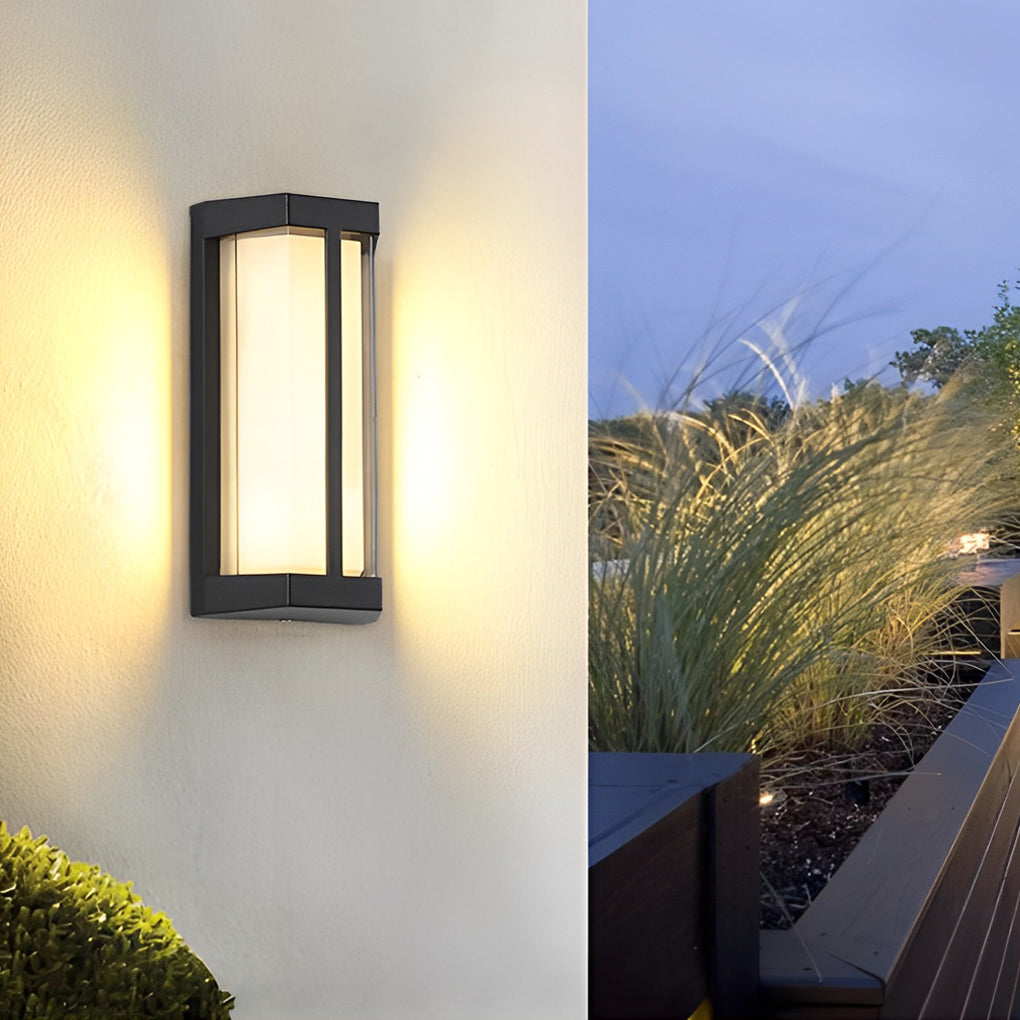 Waterproof Double Acrylic Shade LED Modern Outdoor Wall Light