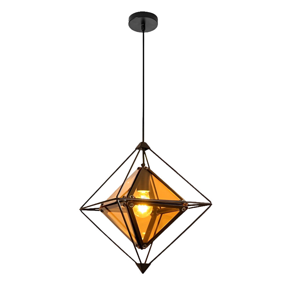 Geometric Glass Pendant Light Modern Minimalist Island Lighting