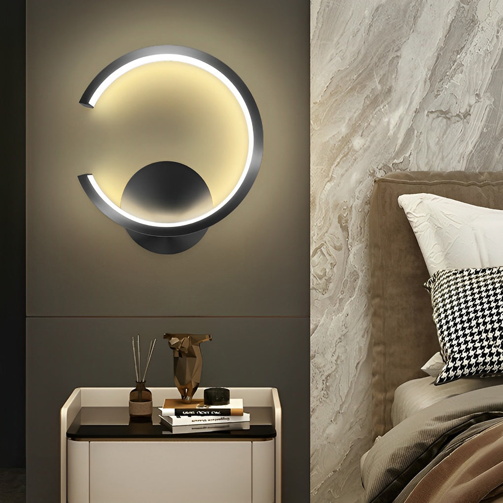 Modern Round LED Wall Sconce with Stepless Dimming