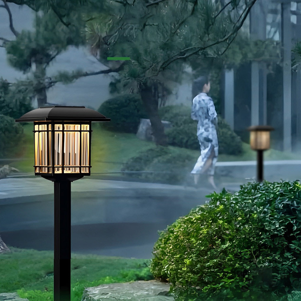 Modern Solar Square Lawn Light Set - Waterproof Outdoor Lighting