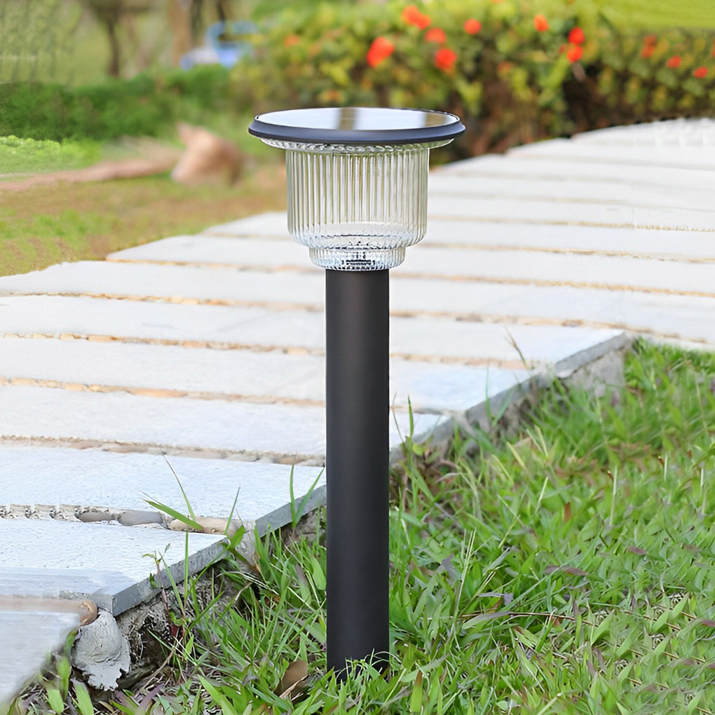 Solar LED Pathway Light with Adjustable Brightness - Matte Black