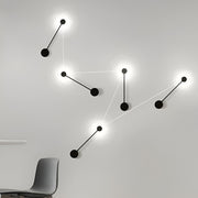 Modern Linear LED Wall Light Black Aluminum Art Sconce