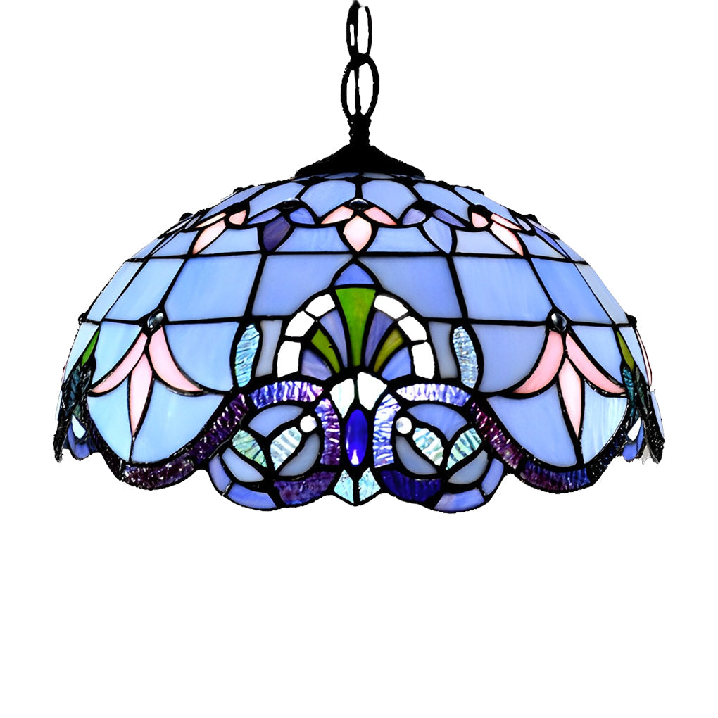 Handmade Baroque Glass Chandelier with Colorful Design