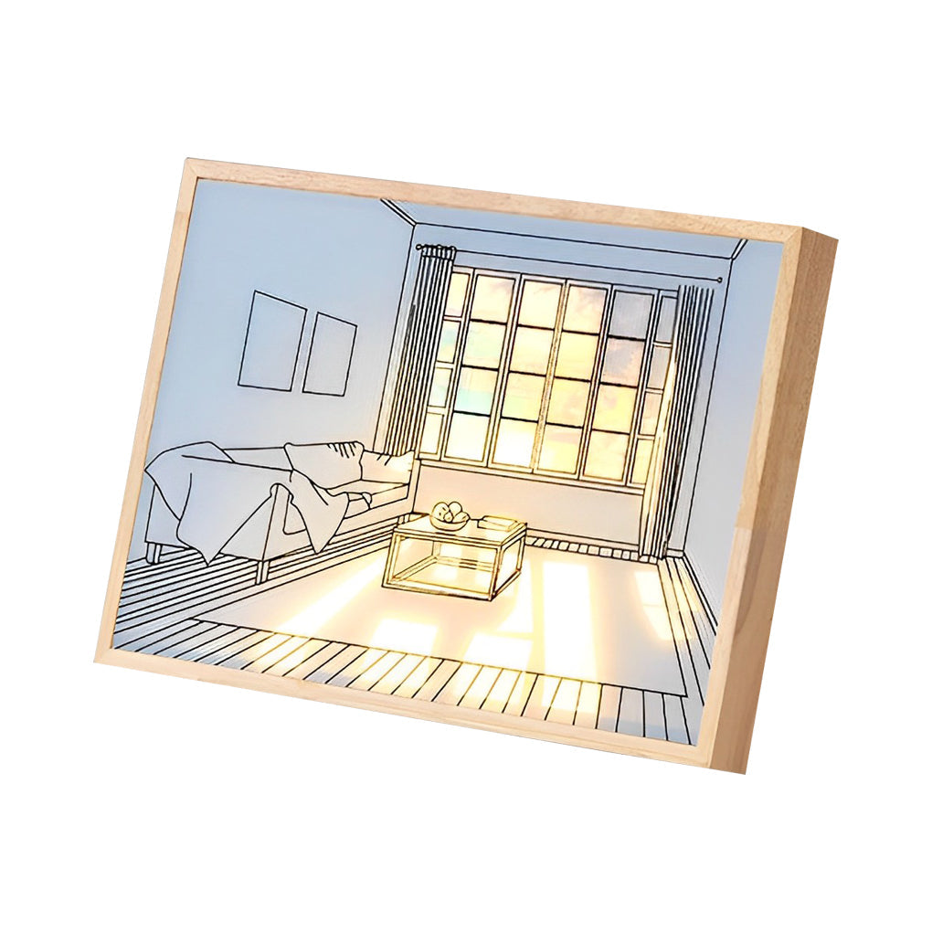 Dimmable LED Sunshine Painting Night Light with Touch Control