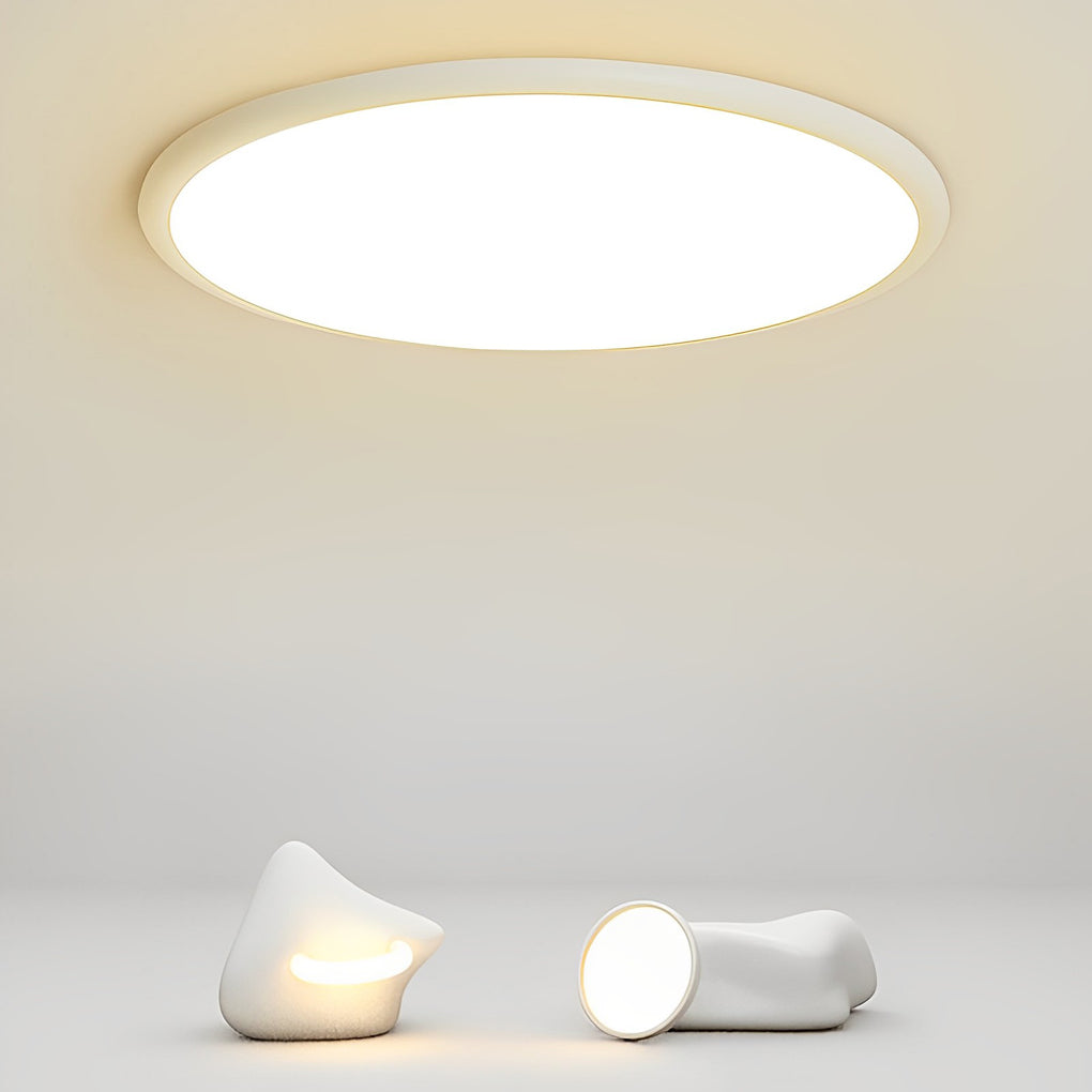 16" Modern LED Geometric Circle Flush Mount Ceiling Light