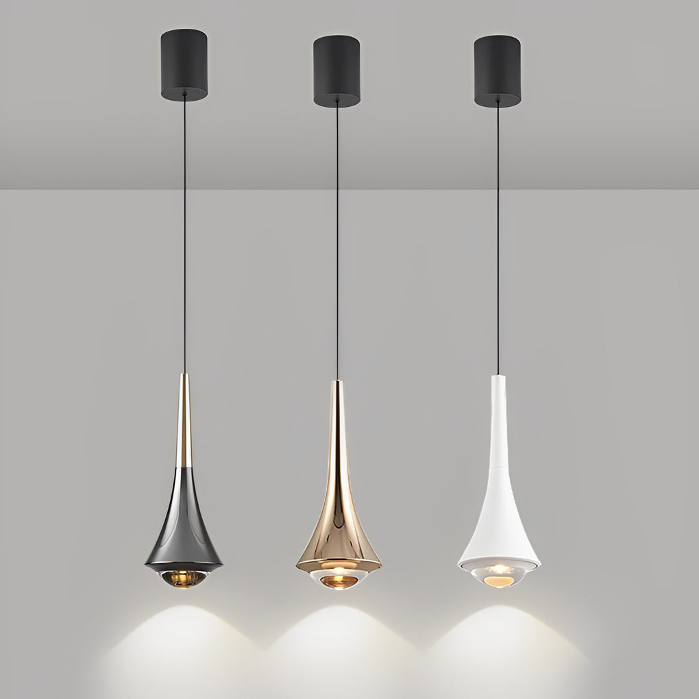 Adjustable Modern LED Pendant Light with Aluminum & Glass Shade