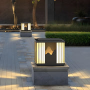 Mountain Scenery Solar Post Cap Light - Waterproof LED Outdoor