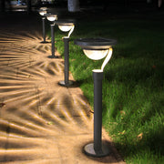 Modern Solar Half-Sphere LED Lawn Light – Aluminum & Steel