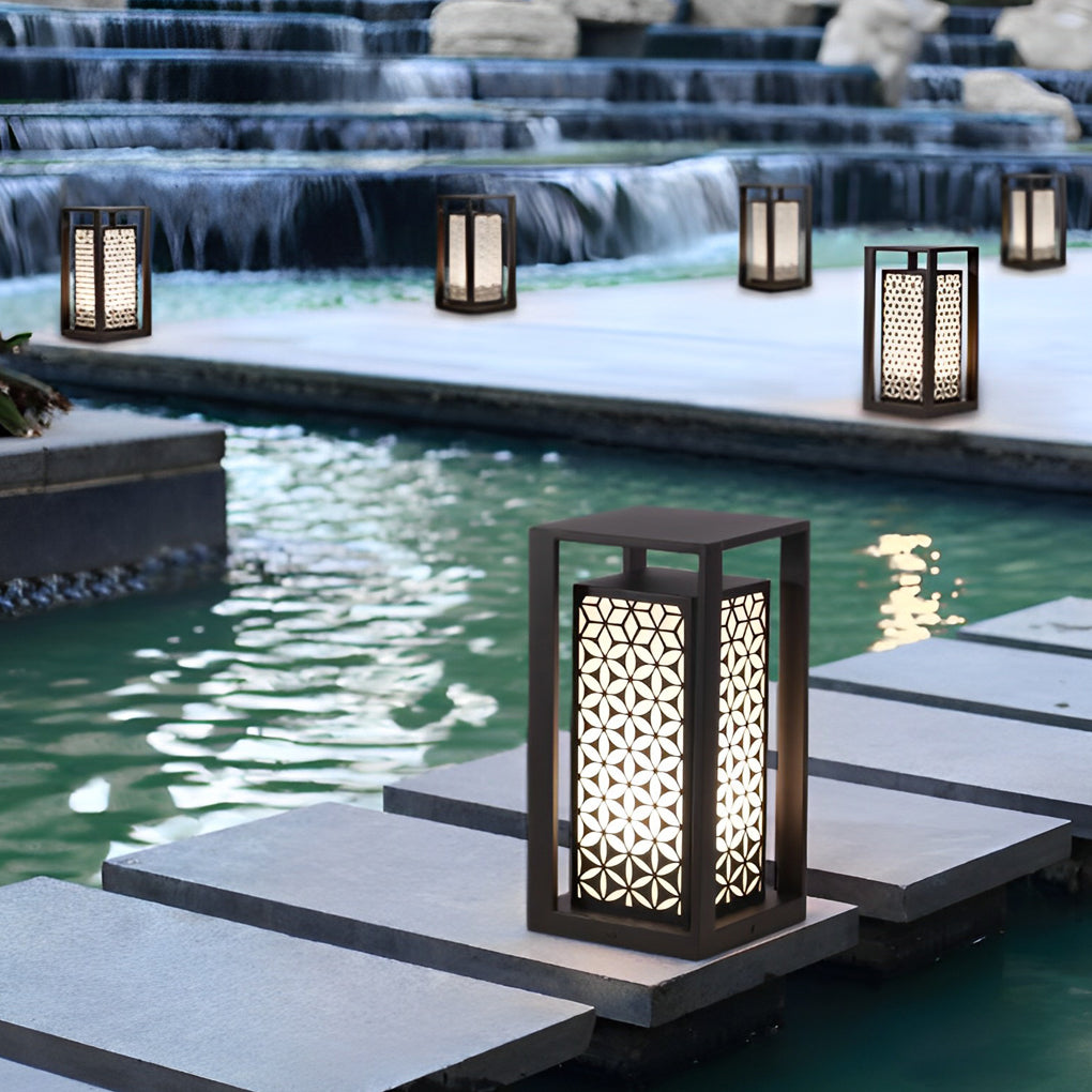 Vintage Galvanized Outdoor Pathway Lights IP65 Waterproof LED Lawn