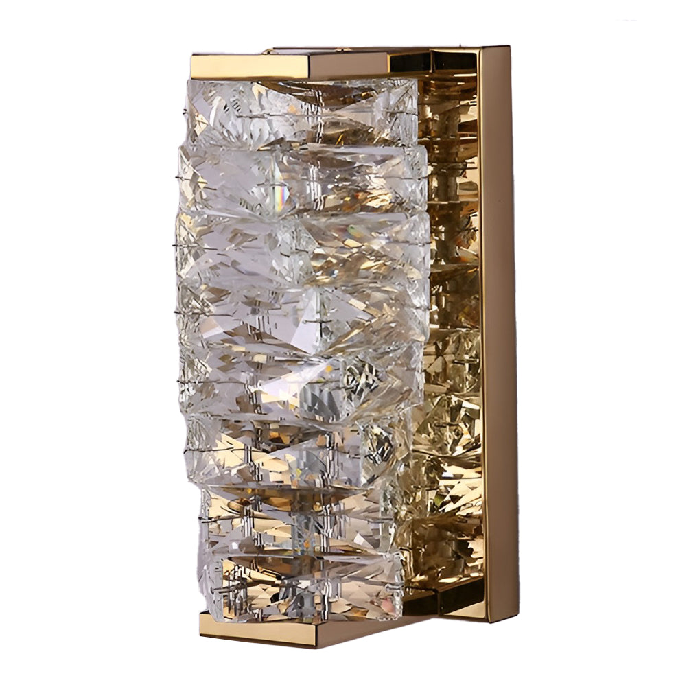 Crystal LED Wall Sconce with 3-Step Dimming - Modern Wall Light