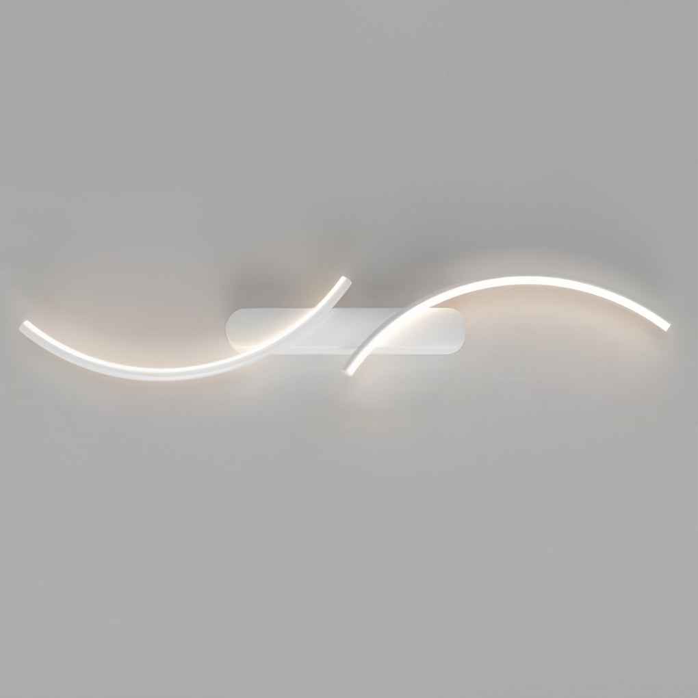 S-Shaped LED Wall Sconce Modern Three-Color Silicone Light