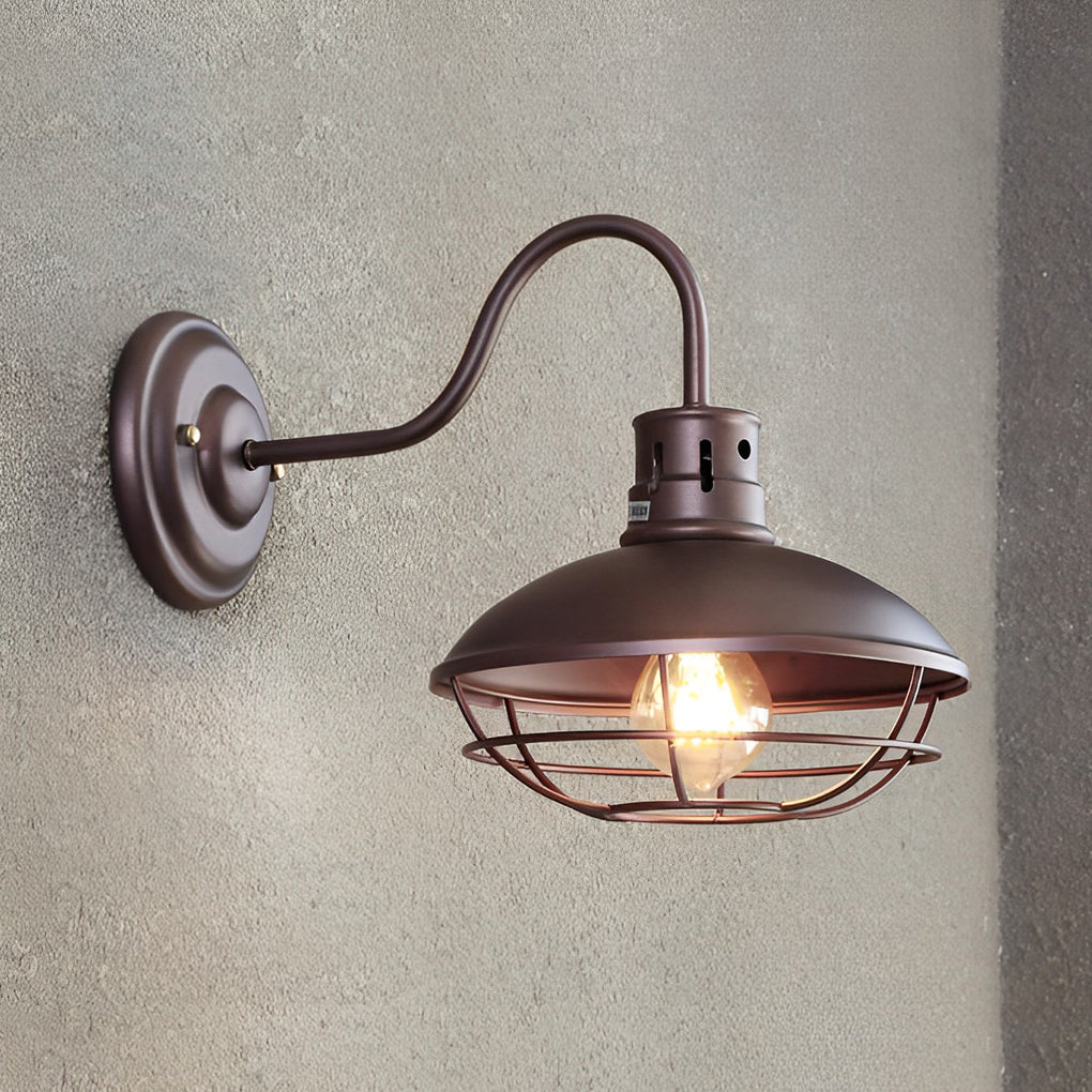 Retro Iron LED Waterproof Outdoor Wall Light - Modern Industrial